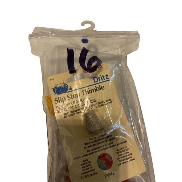 Vintage Nwt Dritz Slip Stop Thimble Sew Perfect Tomato Pin Cushion Set Art Craft - Picture 8 of 8